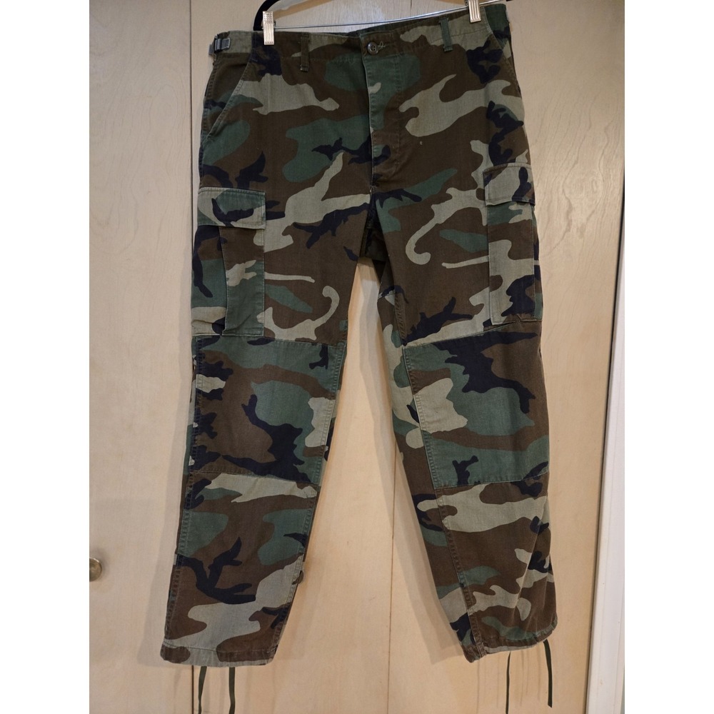 Vintage US Army Woodland Camo BDU Cargo Pants Large Regular Propper Military